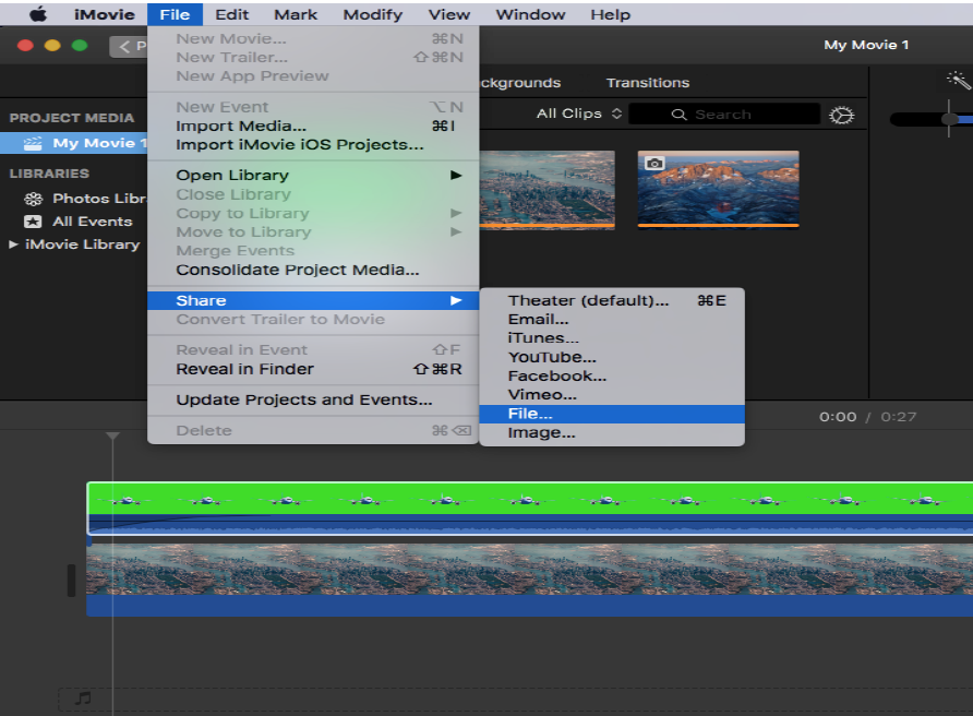 how to do green screen on imovie
