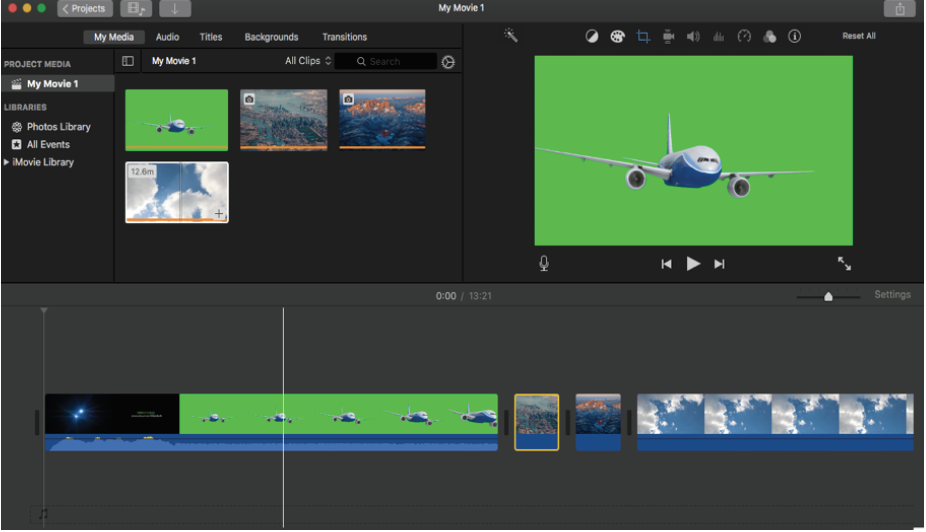 how to edit green screen in imovie